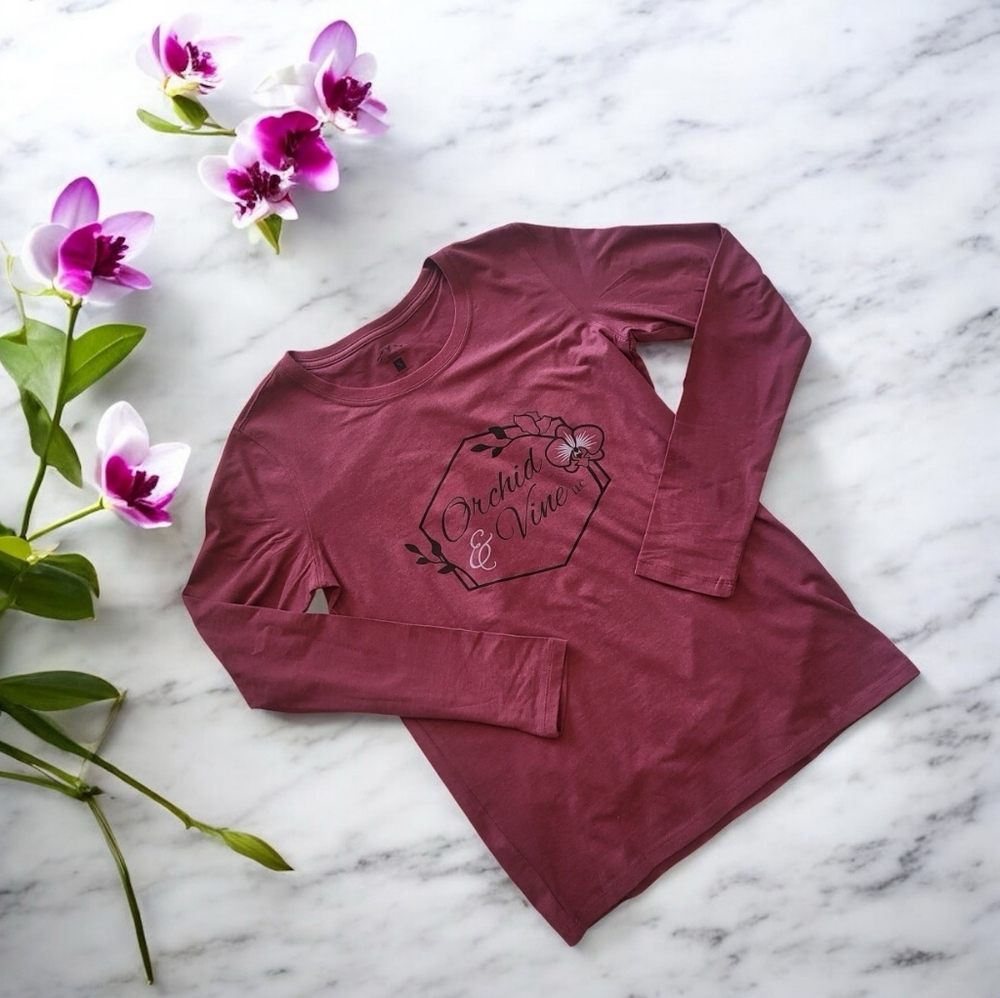 Orchid & Vine Women's Cotton Tee Long Sleeve